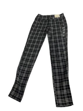 SO‎ High Rise Ponte Knit black and white Plaid Legging Small
